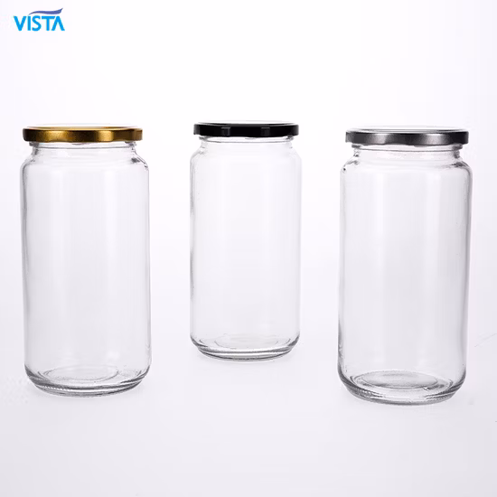 Vista 580ml 720ml 900ml Food Storage Square Honey Glass Jar for Jam and Pickle