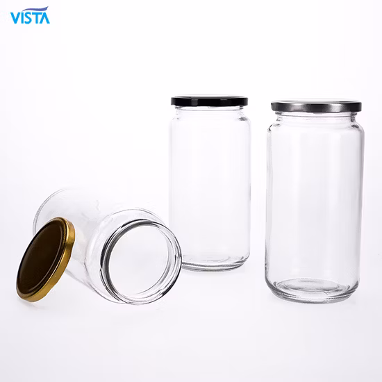 Vista 580ml 720ml 900ml Food Storage Square Honey Glass Jar for Jam and Pickle