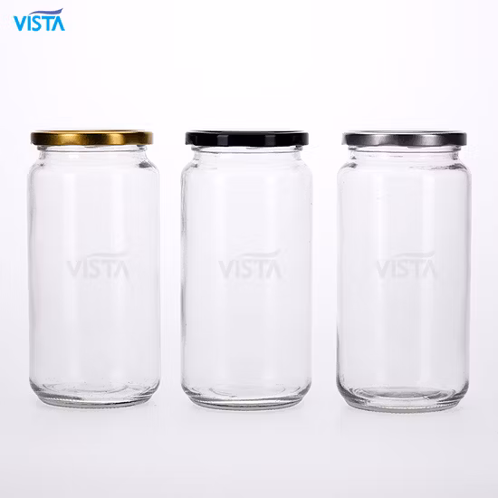 Vista 580ml 720ml 900ml Food Storage Square Honey Glass Jar for Jam and Pickle