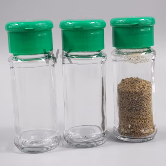 Storage Container 120 Ml Square Glass Jar Salt Pepper Herb Flavoring Spice Bottle Spice Jar