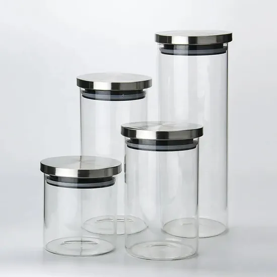 1050ml 35.5oz Airtight Coffee Storage Borosilicate Glass Canister