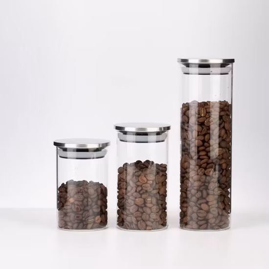 1050ml 35.5oz Airtight Coffee Storage Borosilicate Glass Canister