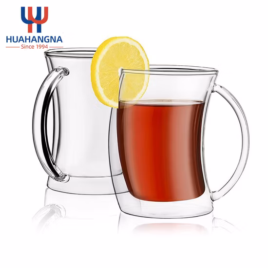 280ml High Quality High Borosilicate Colored Double Wall Glass Coffee Cup Milk Cup Translucent Glass Transparent Glass Cup Coffee Mug