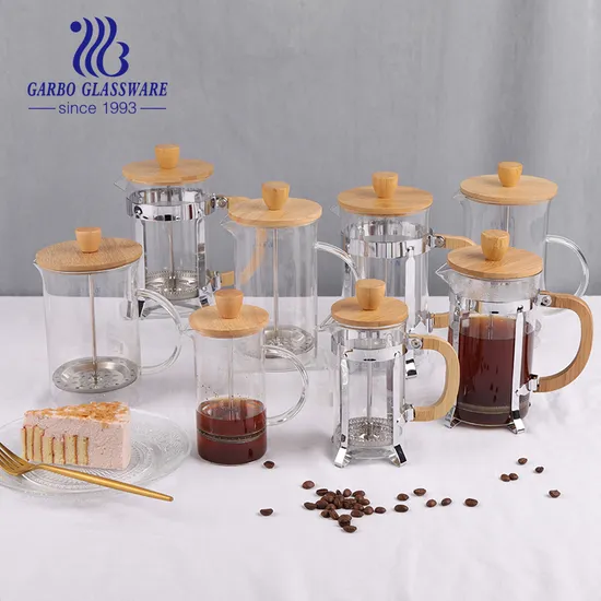 Gabo Nice Designs Black Press French for Coffee or Tea Glassware Pitcher Tableware for Drinking French Press Gafetiere