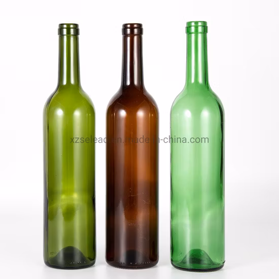 187ml 375ml 500ml 750ml 1000ml Bordeaux Burgundy Shape Red Wine Glass Bottle Green Glass Grape Wine Bottle