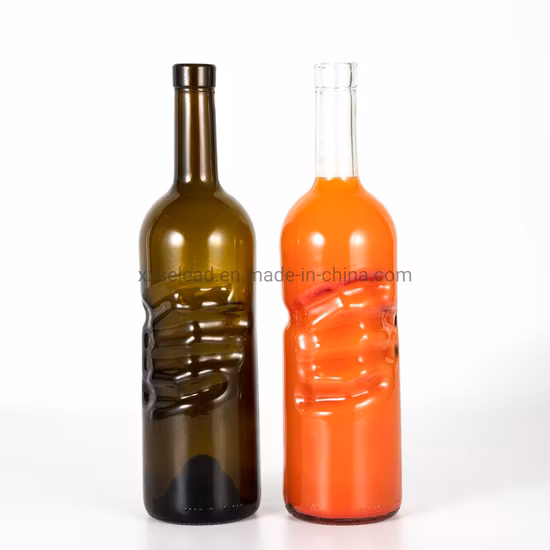 187ml 375ml 500ml 750ml 1000ml Bordeaux Burgundy Shape Red Wine Glass Bottle Green Glass Grape Wine Bottle