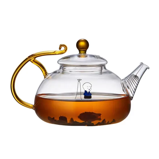 200ml Mini Small High Borosilicate Glass Teapot Set Kettle Glass Tea Pot