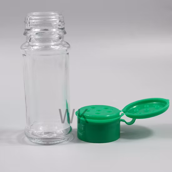 Storage Container 120 Ml Square Glass Jar Salt Pepper Herb Flavoring Spice Bottle Spice Jar