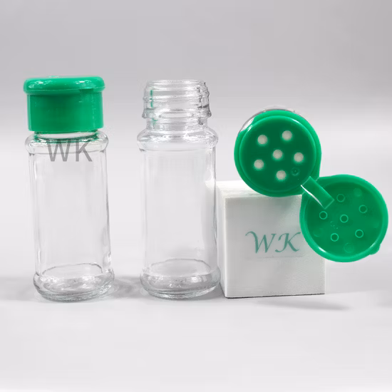 Storage Container 120 Ml Square Glass Jar Salt Pepper Herb Flavoring Spice Bottle Spice Jar