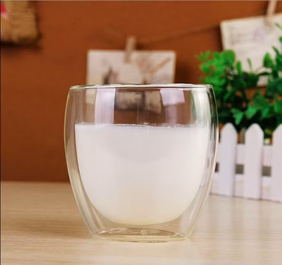 Customized Logo Tea Cup Insulated Coffee Double Wall Glass Mug