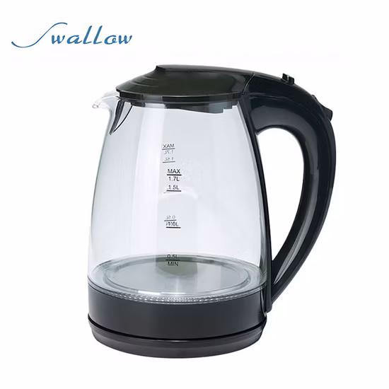 Energy Saving 1.7-Qt. Electric Glass Water Kettle Tea Pot Stay Cool Handle