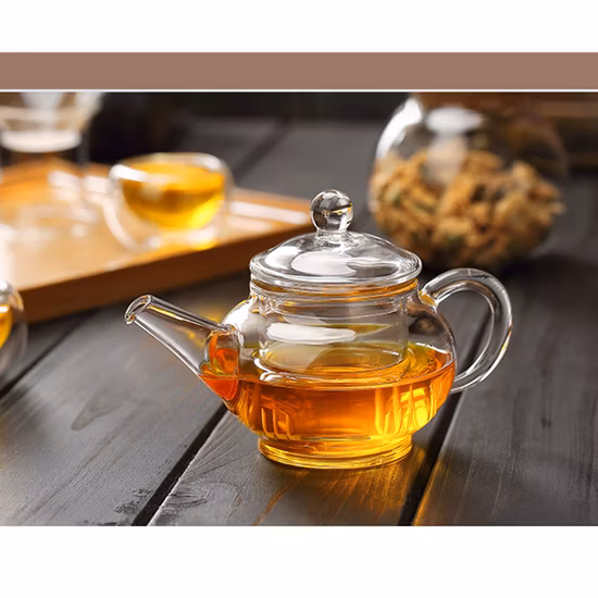 200ml Mini Small High Borosilicate Glass Teapot Set Kettle Glass Tea Pot