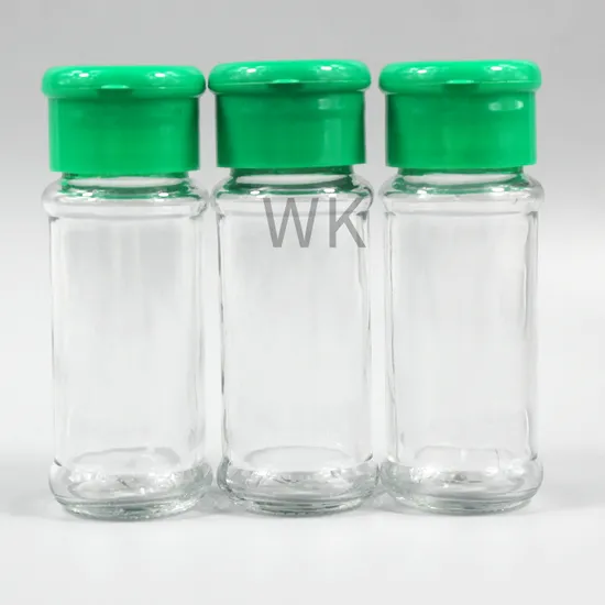 Storage Container 120 Ml Square Glass Jar Salt Pepper Herb Flavoring Spice Bottle Spice Jar