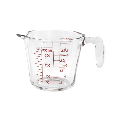 Стеклянный мерный стакан на 350 мл, 500 мл, 1000 мл с ручкой и весами для выпечки и приготовления пищи