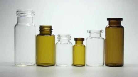 Медицинские или косметические прозрачные и янтарные трубчатые или формованные стеклянные бутылки